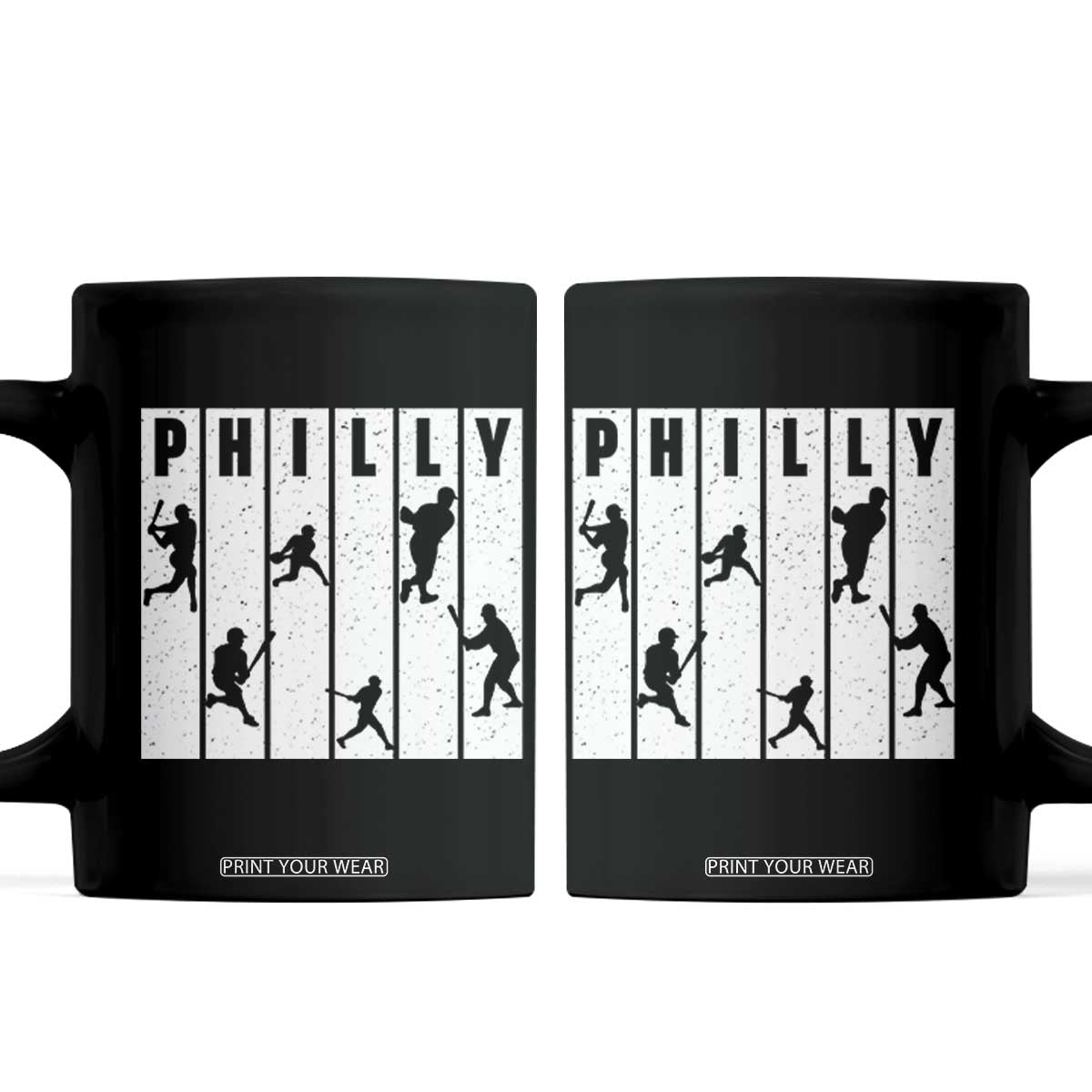 Baseball Lover Coffee Mug Philly Retro Spirit Proud Fan Sport Lover Gift TS12 Black Print Your Wear