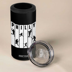 Baseball Lover 4 in 1 Can Cooler Tumbler Philly Retro Spirit Proud Fan Sport Lover Gift TS12 Print Your Wear