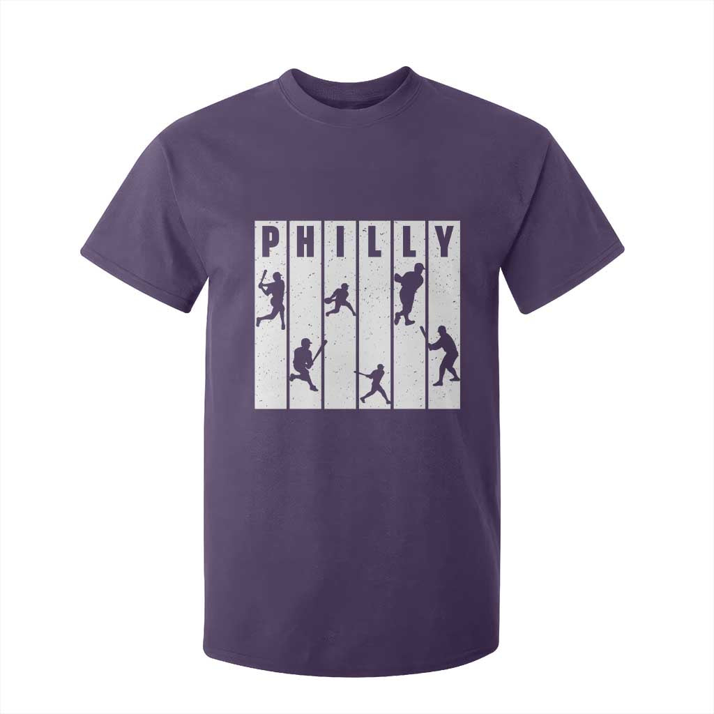 Baseball Lover T Shirt For Kid Philly Retro Spirit Proud Fan Sport Lover Gift TS12 Purple Print Your Wear