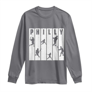 Baseball Lover Long Sleeve Shirt Philly Retro Spirit Proud Fan Sport Lover Gift TS12 Charcoal Print Your Wear