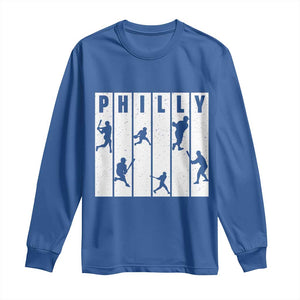 Baseball Lover Long Sleeve Shirt Philly Retro Spirit Proud Fan Sport Lover Gift TS12 Royal Blue Print Your Wear