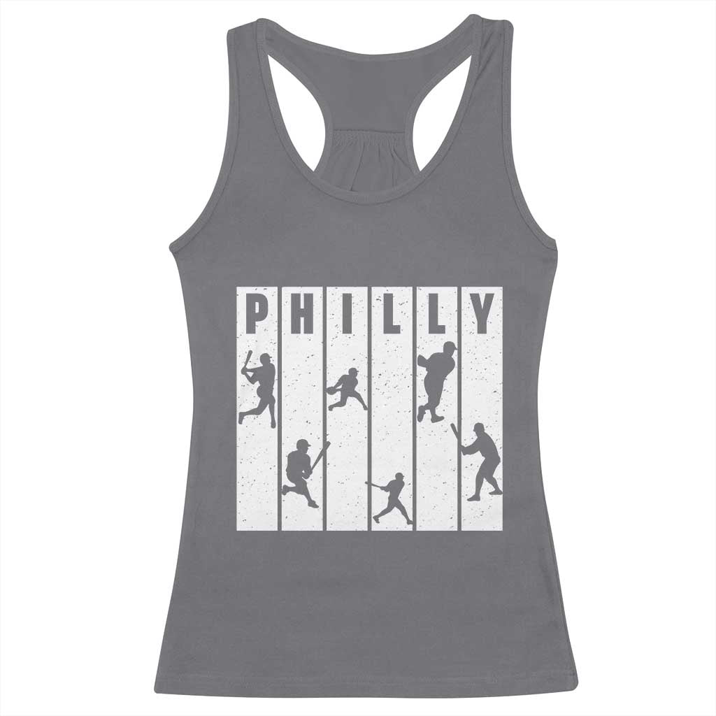 Baseball Lover Racerback Tank Top Philly Retro Spirit Proud Fan Sport Lover Gift TS12 Charcoal Print Your Wear