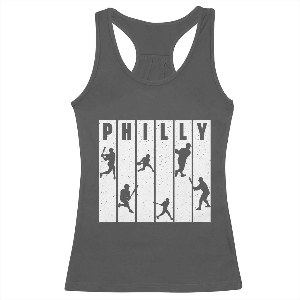 Baseball Lover Racerback Tank Top Philly Retro Spirit Proud Fan Sport Lover Gift TS12 Dark Heather Print Your Wear