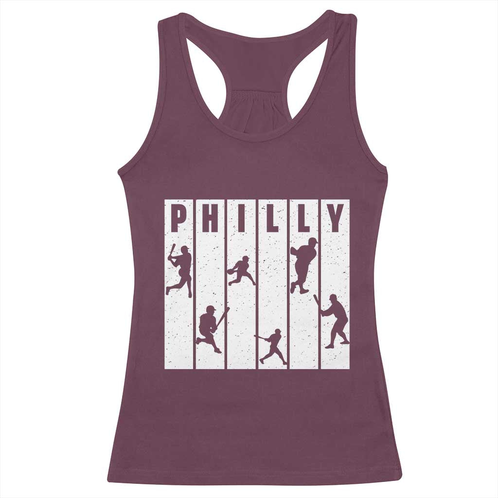 Baseball Lover Racerback Tank Top Philly Retro Spirit Proud Fan Sport Lover Gift TS12 Maroon Print Your Wear