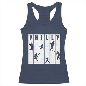 Baseball Lover Racerback Tank Top Philly Retro Spirit Proud Fan Sport Lover Gift TS12 Navy Print Your Wear
