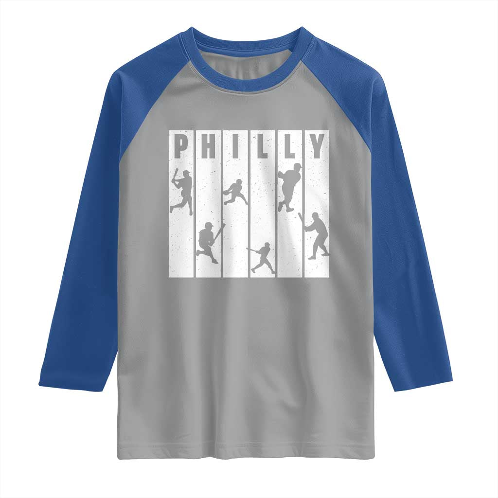 Baseball Lover Raglan Shirt Philly Retro Spirit Proud Fan Sport Lover Gift TS12 Sport Gray Royal Print Your Wear