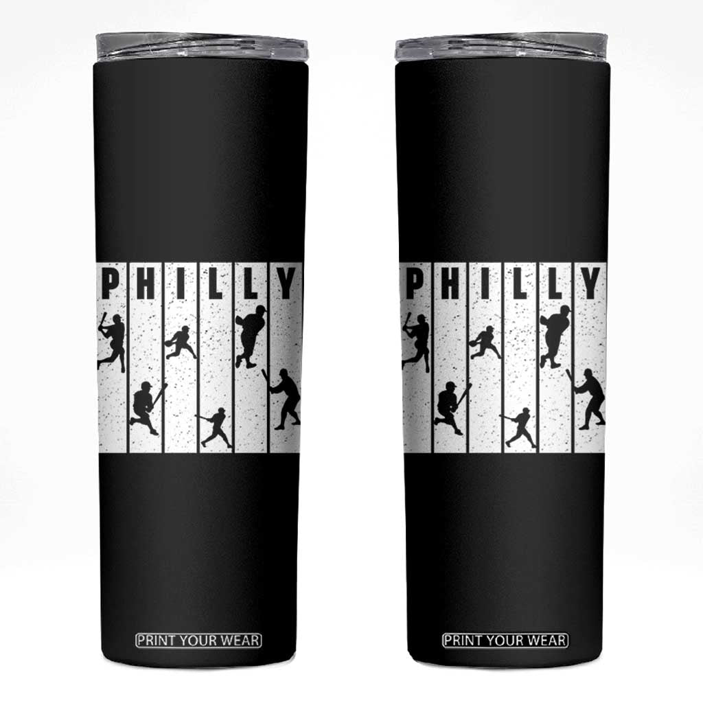 Baseball Lover Skinny Tumbler Philly Retro Spirit Proud Fan Sport Lover Gift TS12 Black Print Your Wear