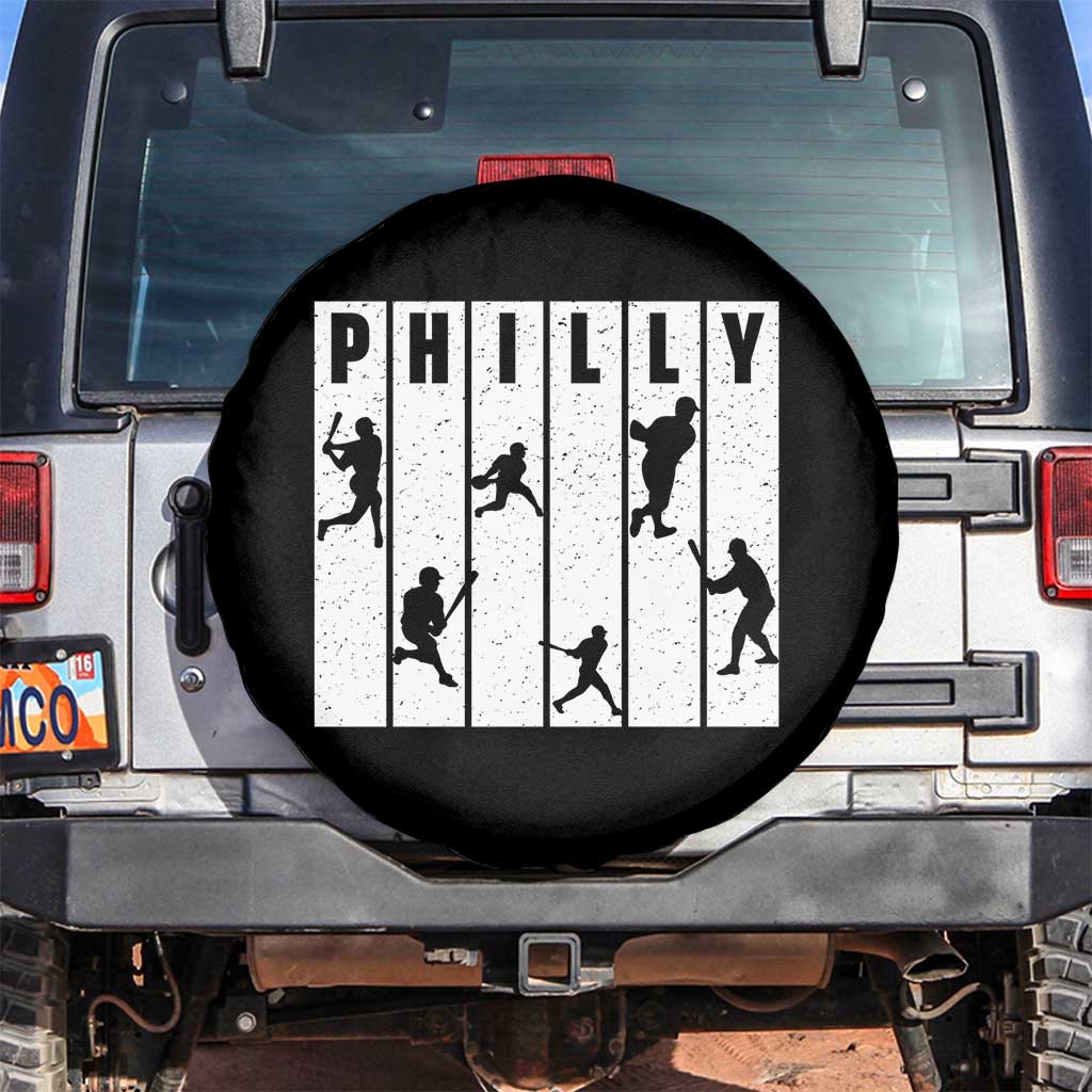 Baseball Lover Spare Tire Cover Philly Retro Spirit Proud Fan Sport Lover Gift TS12 No hole Black Print Your Wear