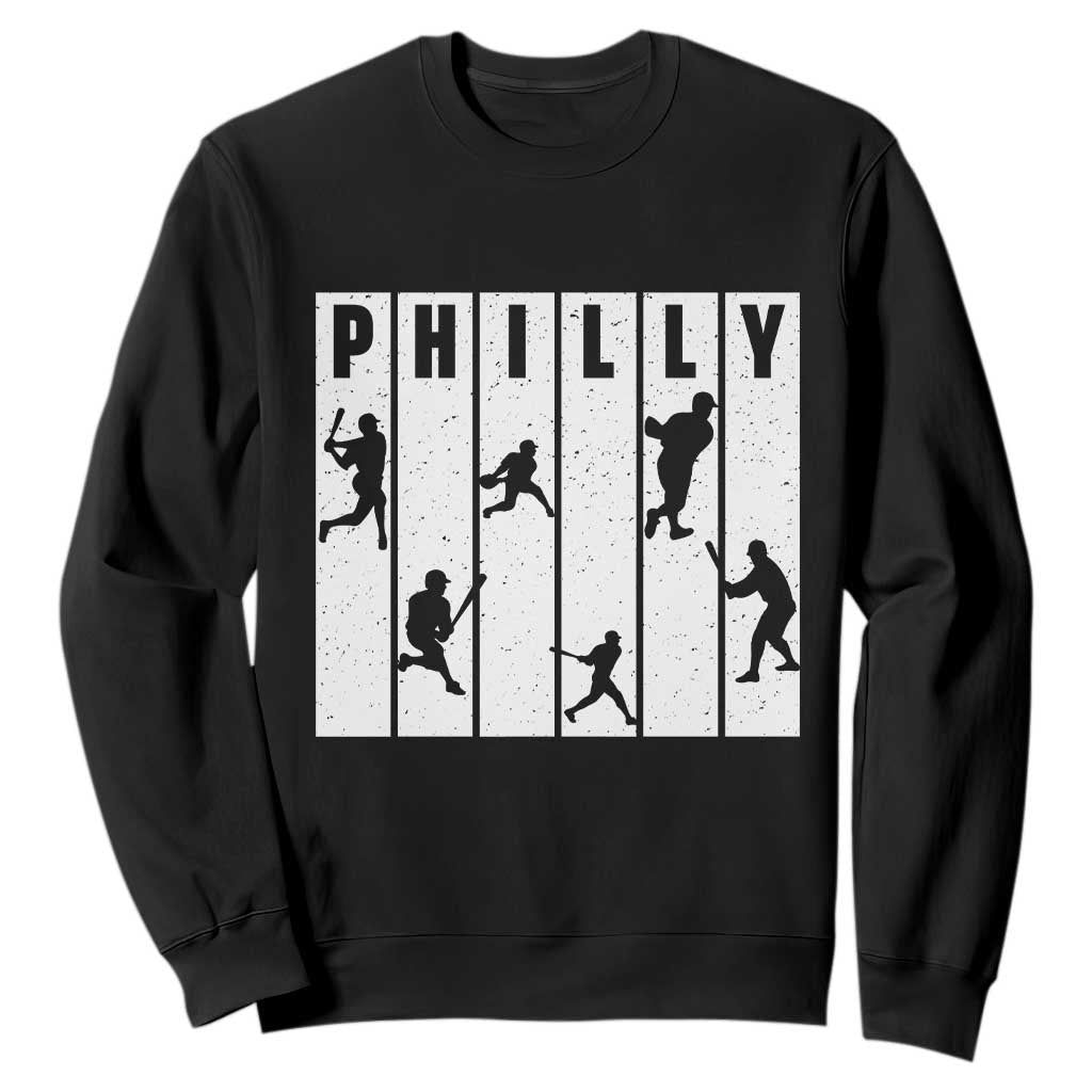 Baseball Lover Sweatshirt Philly Retro Spirit Proud Fan Sport Lover Gift TS12 Black Print Your Wear