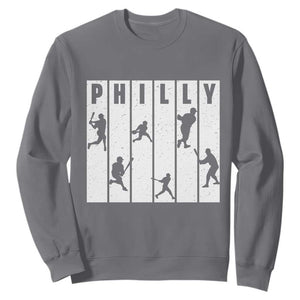 Baseball Lover Sweatshirt Philly Retro Spirit Proud Fan Sport Lover Gift TS12 Charcoal Print Your Wear