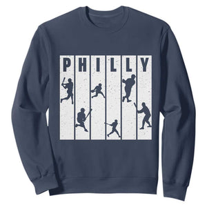 Baseball Lover Sweatshirt Philly Retro Spirit Proud Fan Sport Lover Gift TS12 Navy Print Your Wear