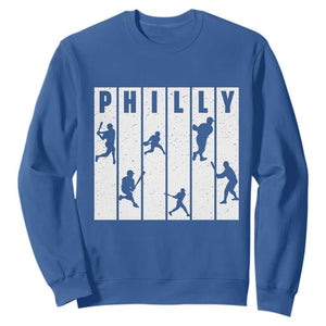 Baseball Lover Sweatshirt Philly Retro Spirit Proud Fan Sport Lover Gift TS12 Royal Blue Print Your Wear
