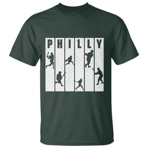 Baseball Lover T Shirt Philly Retro Spirit Proud Fan Sport Lover Gift TS12 Dark Forest Green Print Your Wear