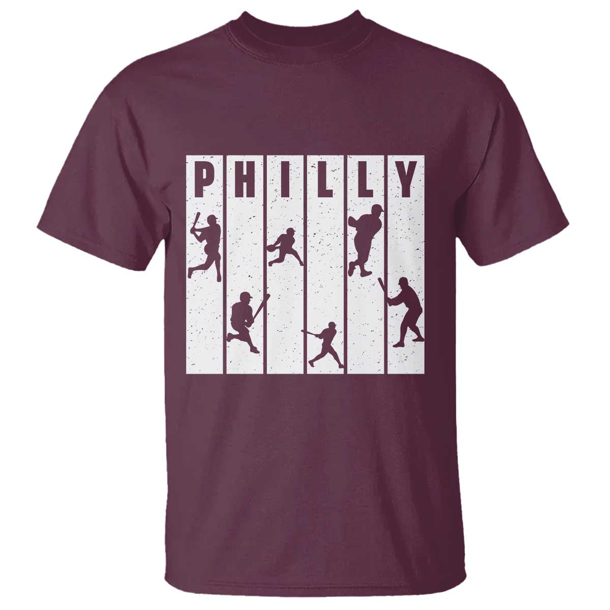 Baseball Lover T Shirt Philly Retro Spirit Proud Fan Sport Lover Gift TS12 Maroon Print Your Wear