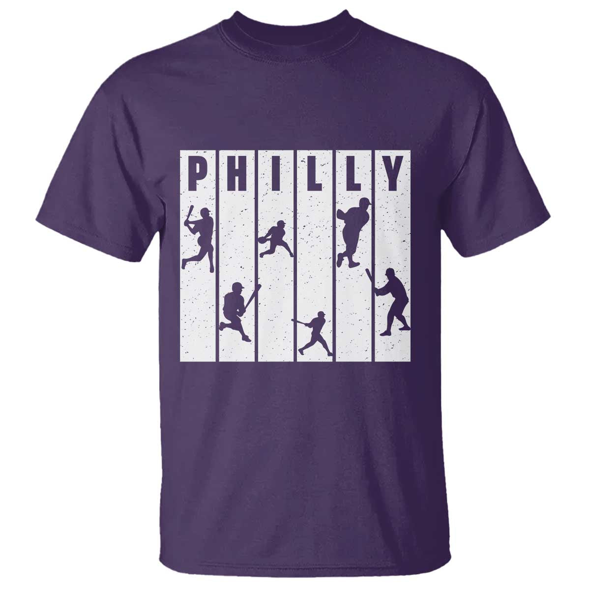 Baseball Lover T Shirt Philly Retro Spirit Proud Fan Sport Lover Gift TS12 Purple Print Your Wear