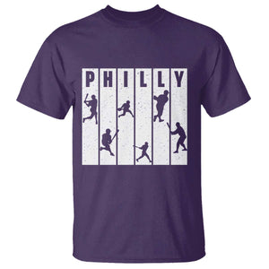 Baseball Lover T Shirt Philly Retro Spirit Proud Fan Sport Lover Gift TS12 Purple Print Your Wear
