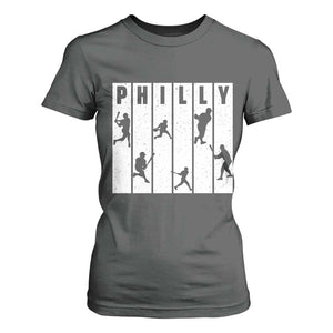 Baseball Lover T Shirt For Women Philly Retro Spirit Proud Fan Sport Lover Gift TS12 Dark Heather Print Your Wear