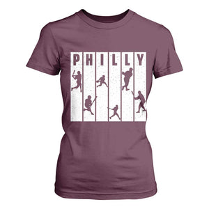 Baseball Lover T Shirt For Women Philly Retro Spirit Proud Fan Sport Lover Gift TS12 Maroon Print Your Wear
