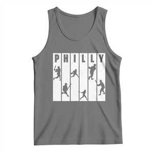 Baseball Lover Tank Top Philly Retro Spirit Proud Fan Sport Lover Gift TS12 Black Heather Print Your Wear