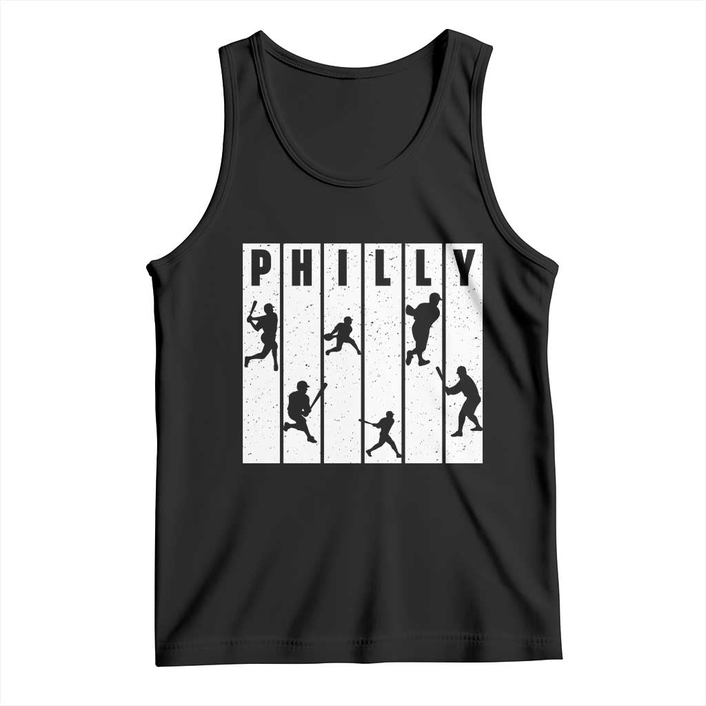 Baseball Lover Tank Top Philly Retro Spirit Proud Fan Sport Lover Gift TS12 Black Print Your Wear