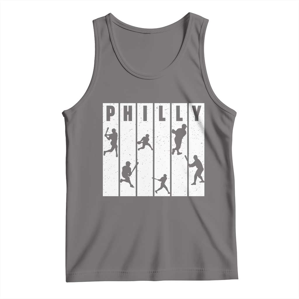 Baseball Lover Tank Top Philly Retro Spirit Proud Fan Sport Lover Gift TS12 Deep Heather Print Your Wear