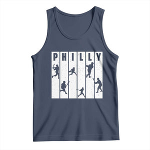 Baseball Lover Tank Top Philly Retro Spirit Proud Fan Sport Lover Gift TS12 Navy Print Your Wear