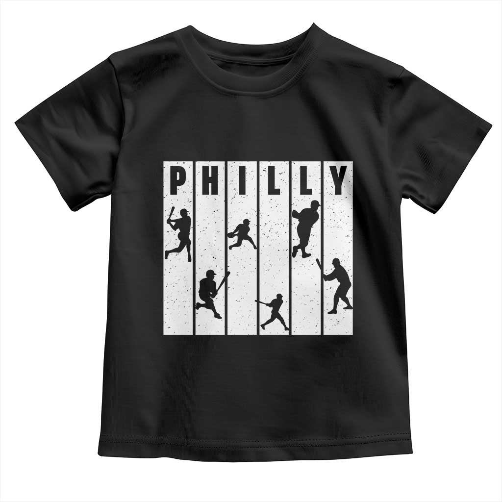 Baseball Lover Toddler T Shirt Philly Retro Spirit Proud Fan Sport Lover Gift TS12 Black Print Your Wear