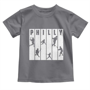 Baseball Lover Toddler T Shirt Philly Retro Spirit Proud Fan Sport Lover Gift TS12 Charcoal Print Your Wear