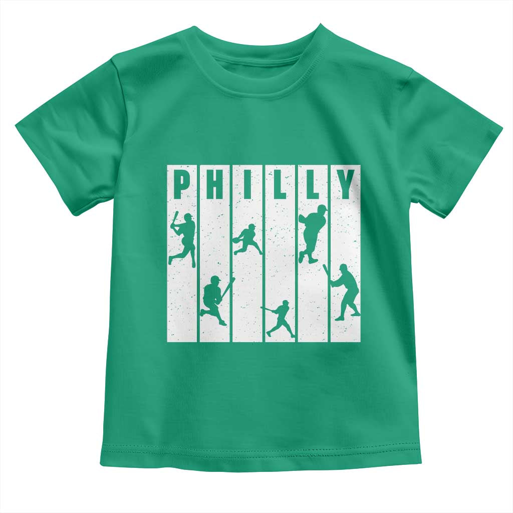 Baseball Lover Toddler T Shirt Philly Retro Spirit Proud Fan Sport Lover Gift TS12 Irish Green Print Your Wear