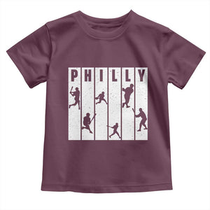 Baseball Lover Toddler T Shirt Philly Retro Spirit Proud Fan Sport Lover Gift TS12 Maroon Print Your Wear