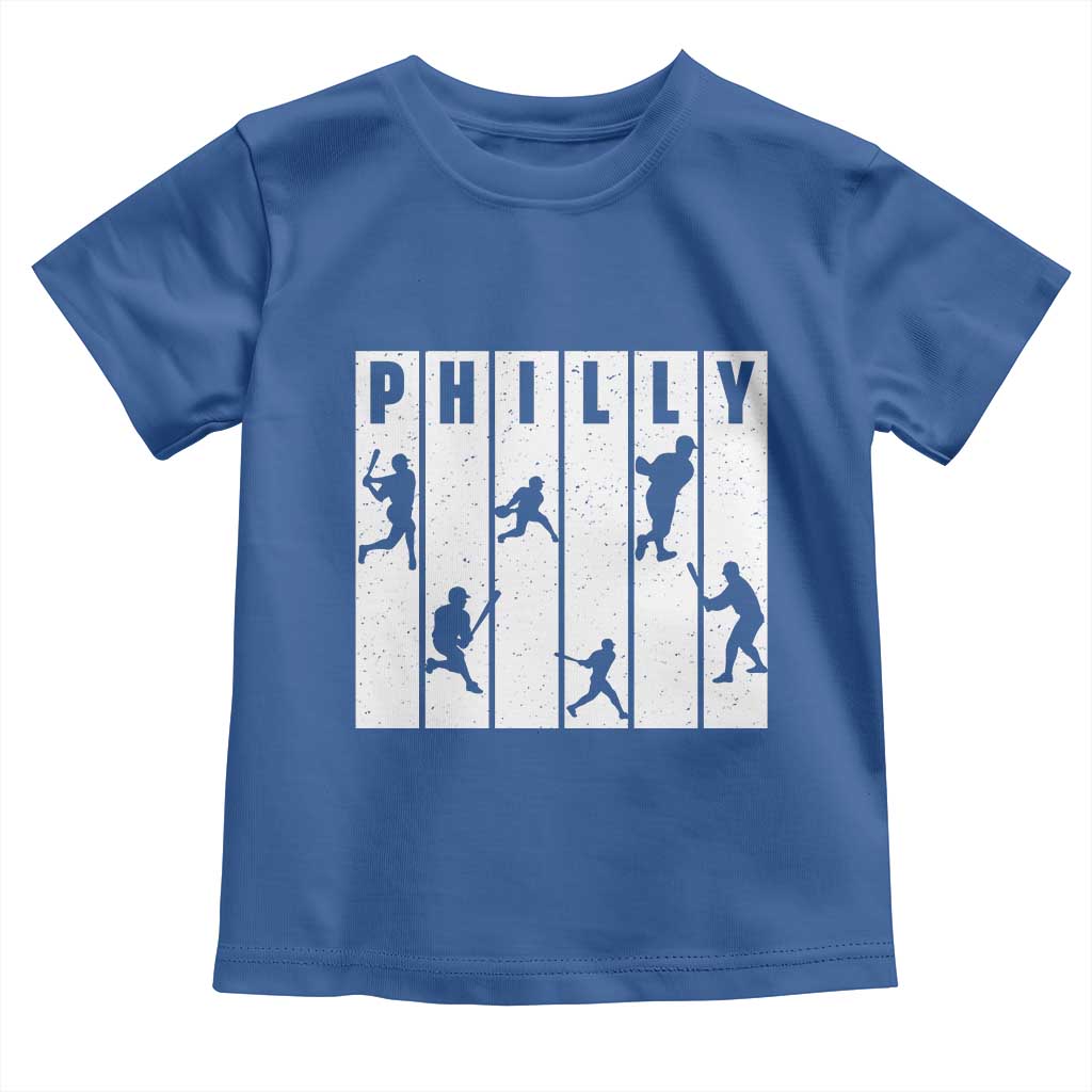 Baseball Lover Toddler T Shirt Philly Retro Spirit Proud Fan Sport Lover Gift TS12 Royal Blue Print Your Wear