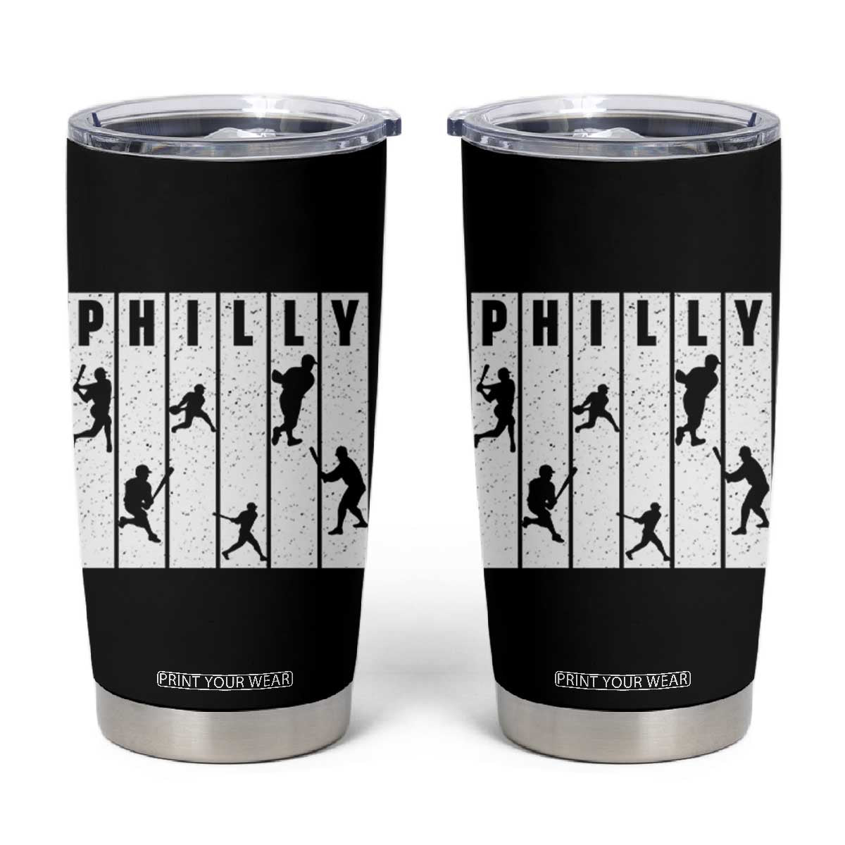 Baseball Lover Tumbler Cup Philly Retro Spirit Proud Fan Sport Lover Gift TS12 Black Print Your Wear