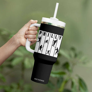 Baseball Lover Tumbler With Handle Philly Retro Spirit Proud Fan Sport Lover Gift TS12 Print Your Wear
