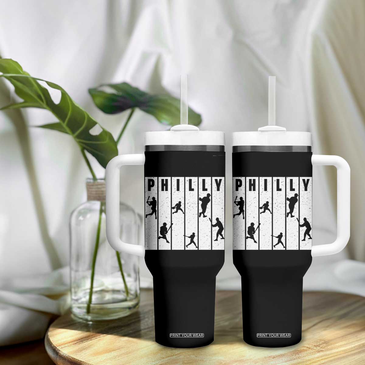 Baseball Lover Tumbler With Handle Philly Retro Spirit Proud Fan Sport Lover Gift TS12 Print Your Wear
