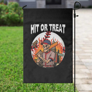 Funny Halloween Baseball Garden Flag Hit Or Treat Skeleton Player TS12 Print Your Wear