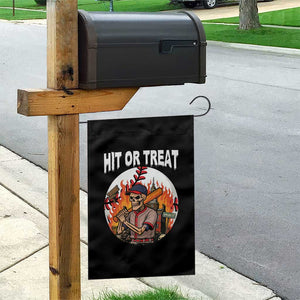 Funny Halloween Baseball Garden Flag Hit Or Treat Skeleton Player TS12 Print Your Wear