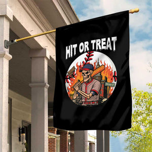 Funny Halloween Baseball Garden Flag Hit Or Treat Skeleton Player TS12 Print Your Wear