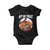 Funny Halloween Baseball Baby Onesie Hit Or Treat Skeleton Player TS12 Black Print Your Wear