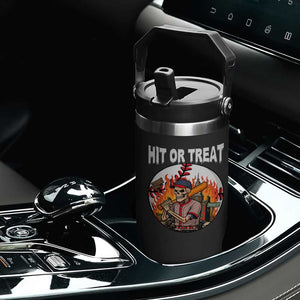 Funny Halloween Baseball Flip Straw Tumbler Hit Or Treat Skeleton Player TS12 Print Your Wear