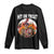Funny Halloween Baseball Long Sleeve Shirt Hit Or Treat Skeleton Player TS12 Black Print Your Wear