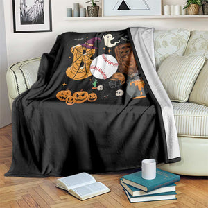 Halloween Baseball Throw Blanket Funny Boo Player Gift For Catcher TS12 Print Your Wear