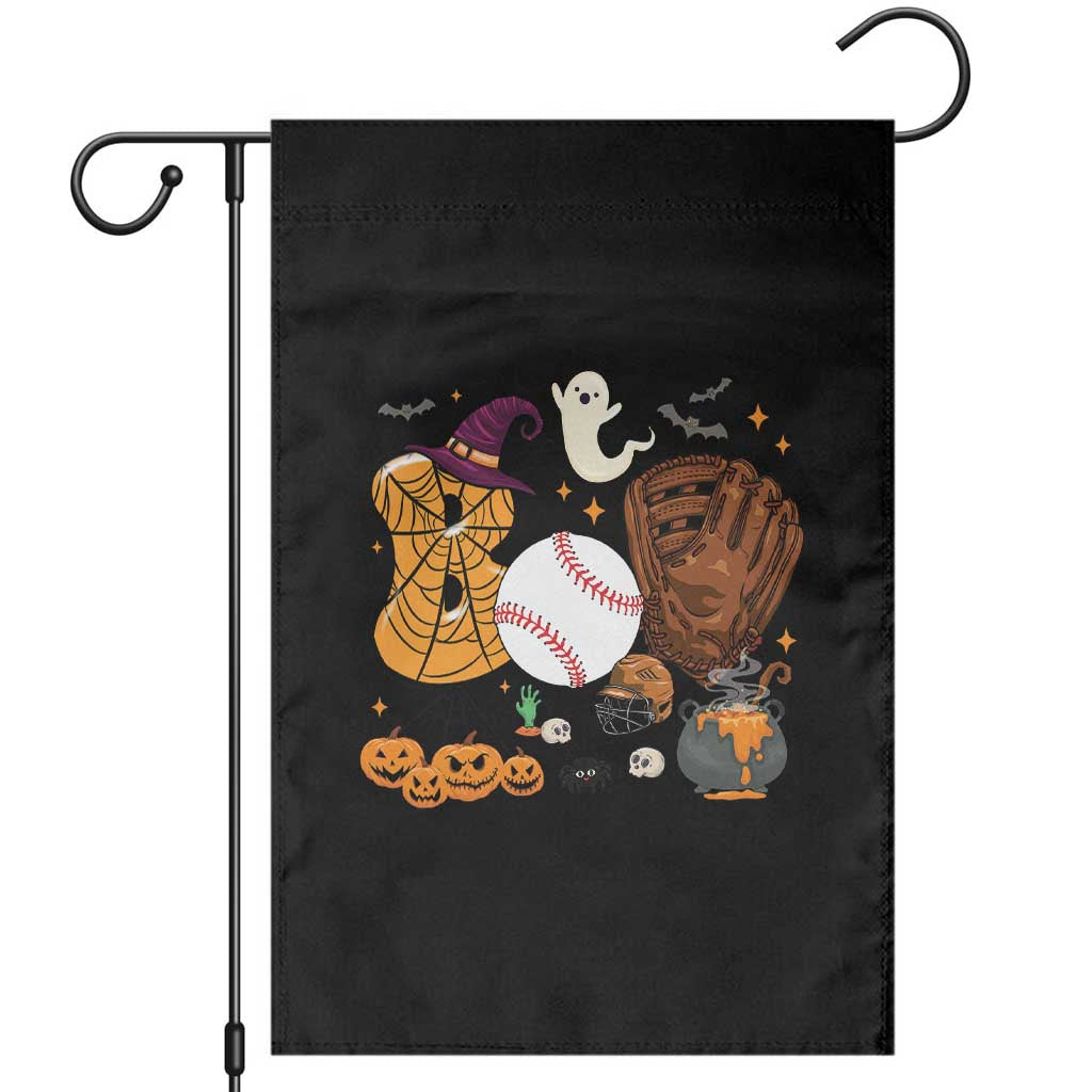 Halloween Baseball Garden Flag Funny Boo Player Gift For Catcher TS12 Black Print Your Wear