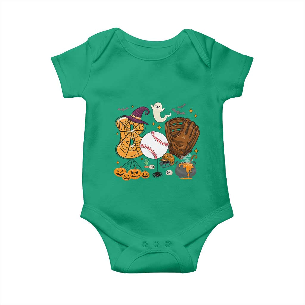 Halloween Baseball Baby Onesie Funny Boo Player Gift For Catcher TS12 Irish Green Print Your Wear