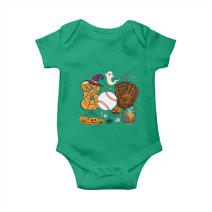 Halloween Baseball Baby Onesie Funny Boo Player Gift For Catcher TS12 Irish Green Print Your Wear