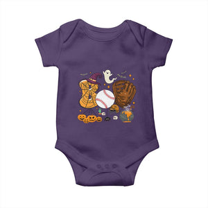 Halloween Baseball Baby Onesie Funny Boo Player Gift For Catcher TS12 Purple Print Your Wear
