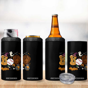 Halloween Baseball 4 in 1 Can Cooler Tumbler Funny Boo Player Gift For Catcher TS12 Print Your Wear