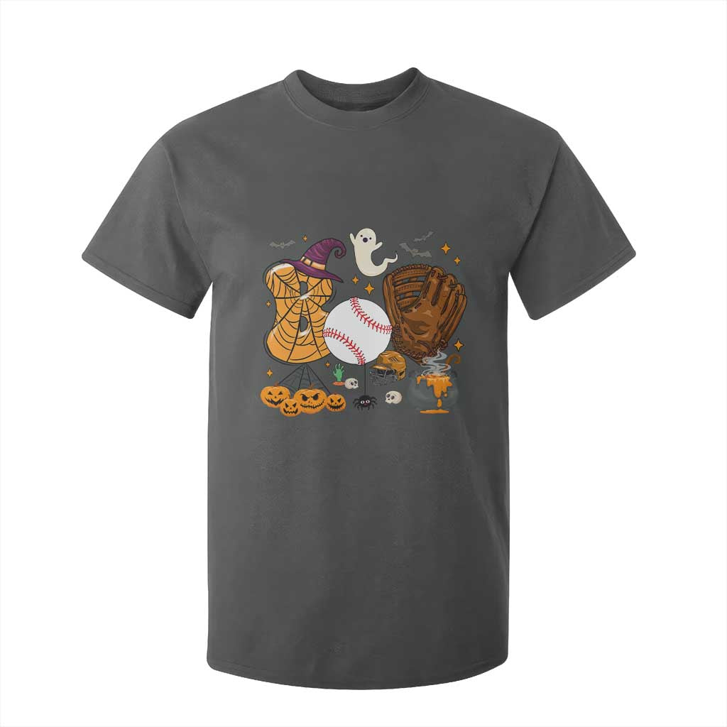 Halloween Baseball T Shirt For Kid Funny Boo Player Gift For Catcher TS12 Dark Heather Print Your Wear