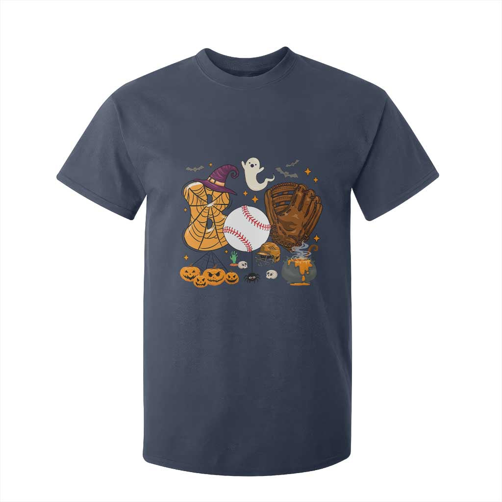 Halloween Baseball T Shirt For Kid Funny Boo Player Gift For Catcher TS12 Navy Print Your Wear