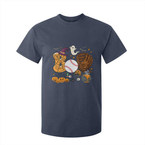Halloween Baseball T Shirt For Kid Funny Boo Player Gift For Catcher TS12 Navy Print Your Wear