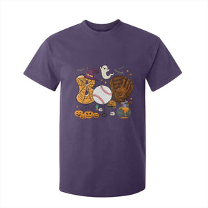 Halloween Baseball T Shirt For Kid Funny Boo Player Gift For Catcher TS12 Purple Print Your Wear